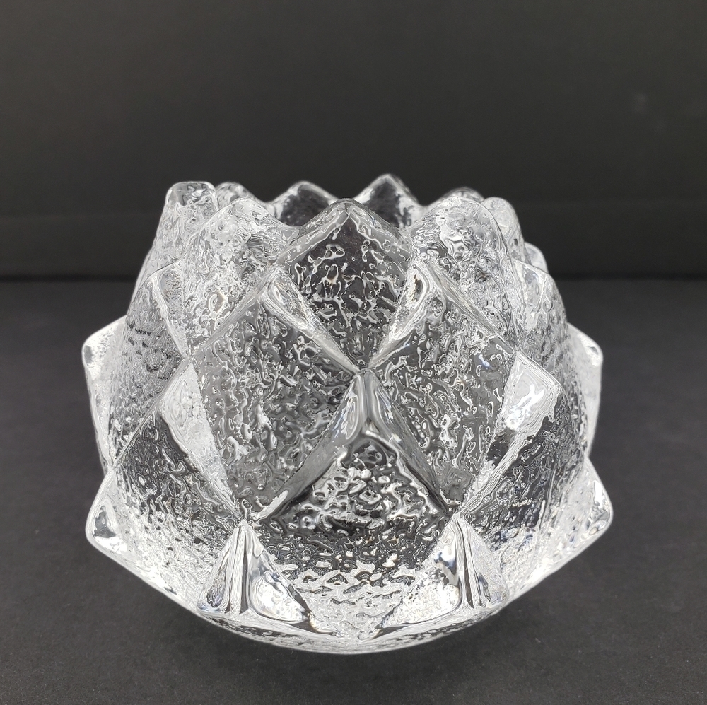 Orrefors Crystal Artichoke Sweden Votive Candle Holder